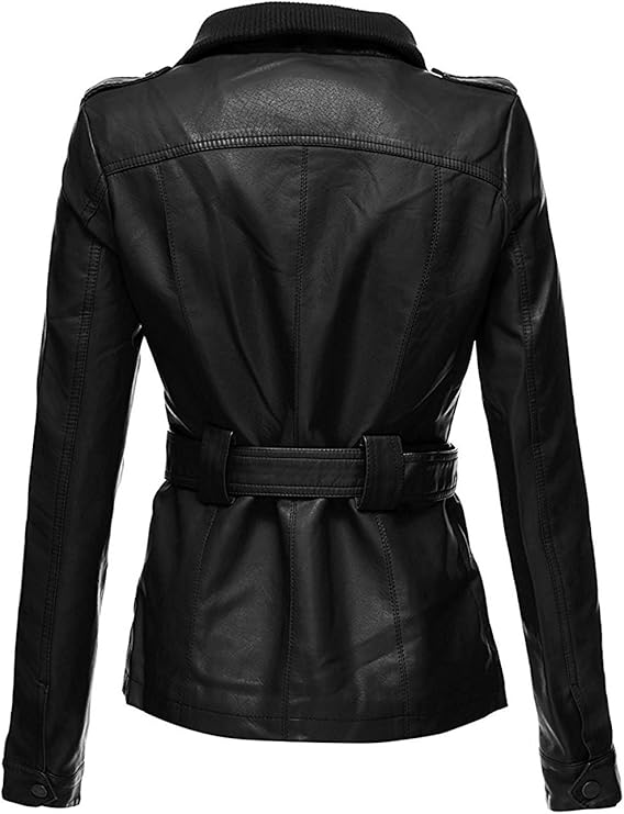 Belted Leather Jacket - KL4