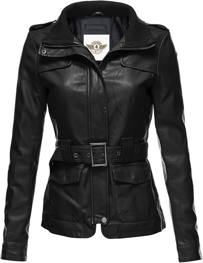 Belted Leather Jacket - KL4