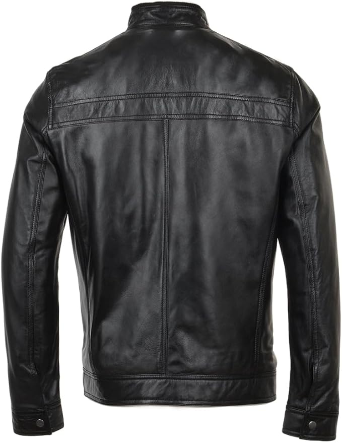 Leather Zip-Up Jacket