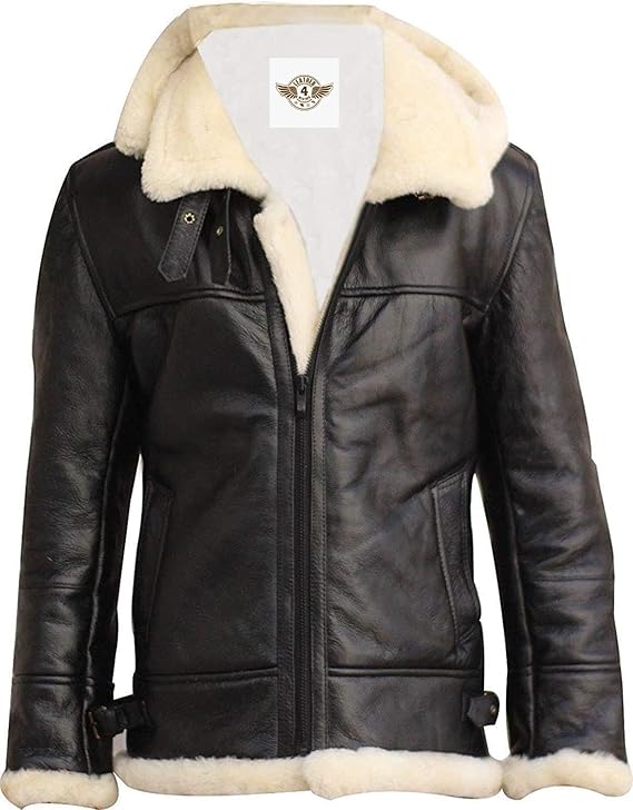 Leather Jacket with Fur Lining, Hooded
