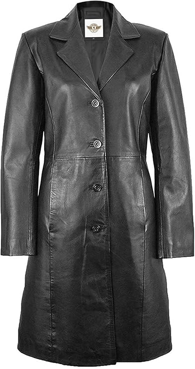 Long Body Genuine Lambskin Leather Coat - KL14