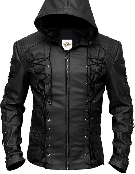 Laced Quilted Leather Jacket