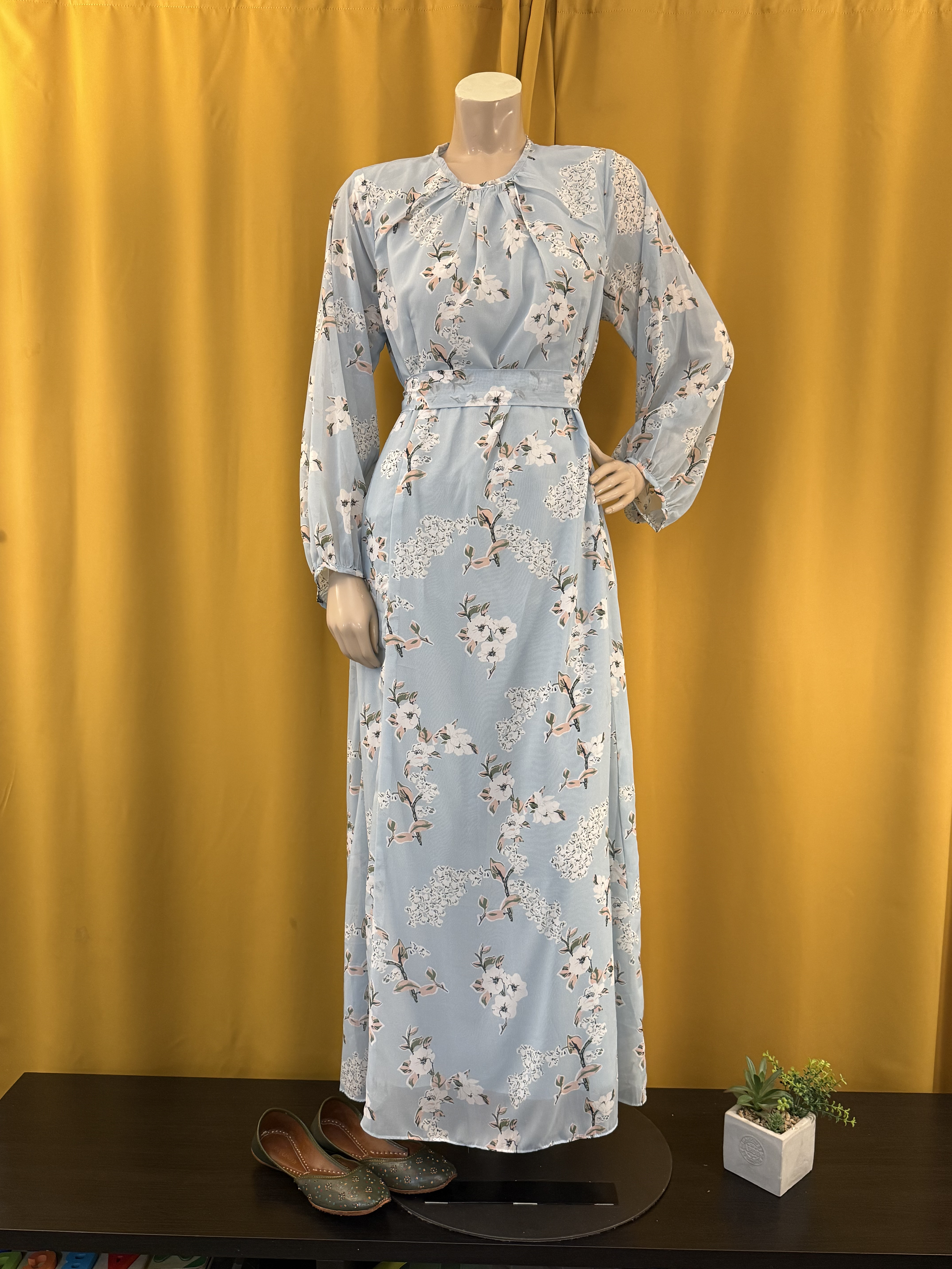 Petal Grace Long Dress