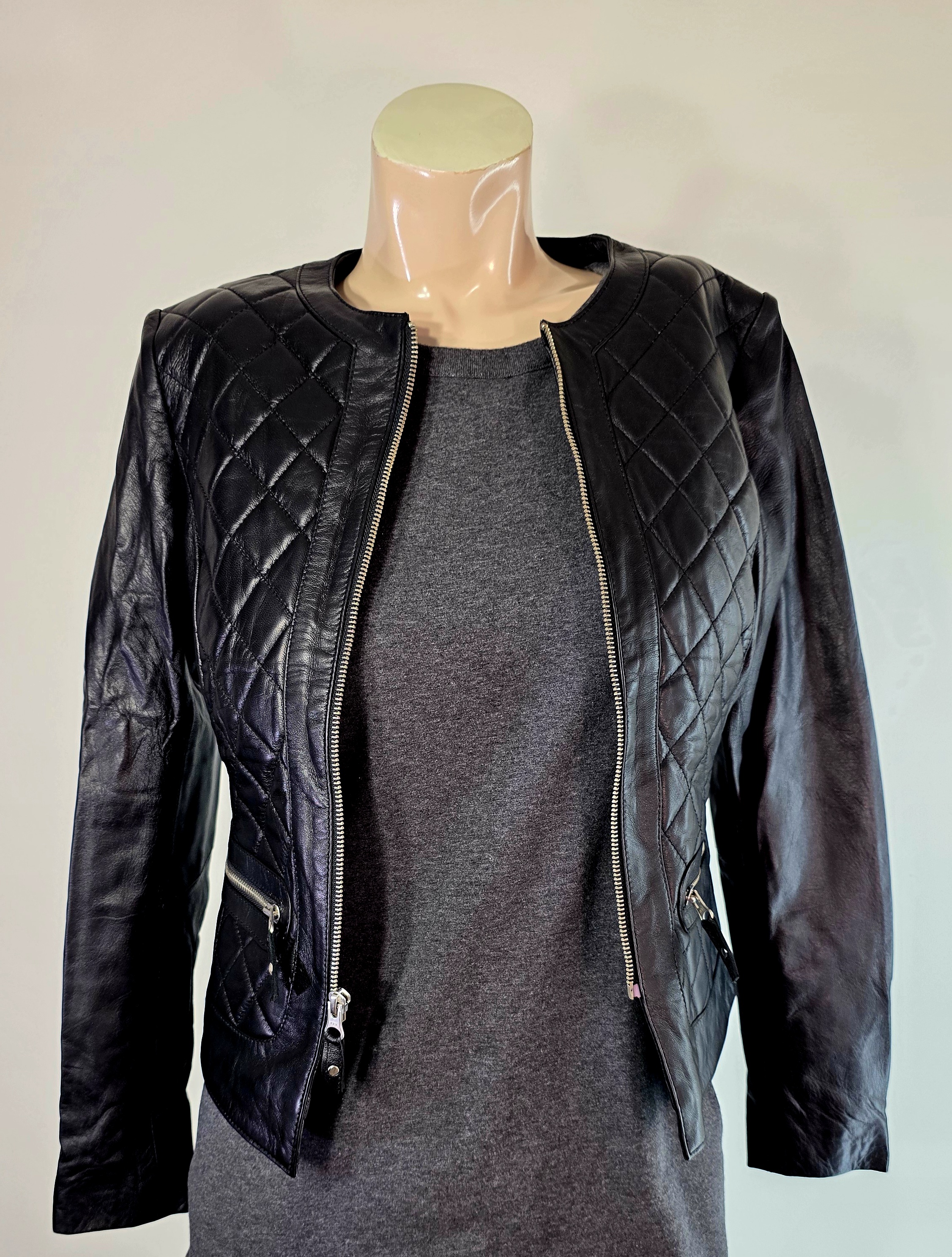 Quilted Leather Jacket - KL1