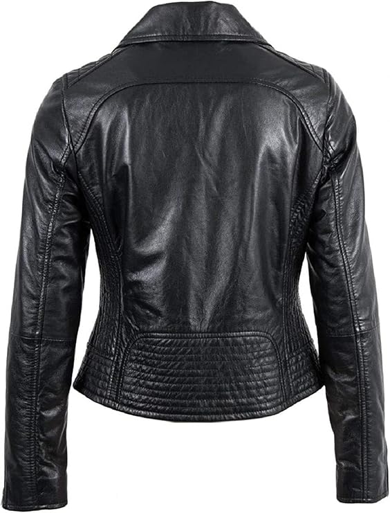 Genuine Lambskin Black Leather Jacket - KL33
