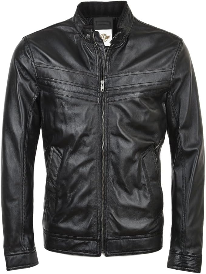 Leather Zip-Up Jacket