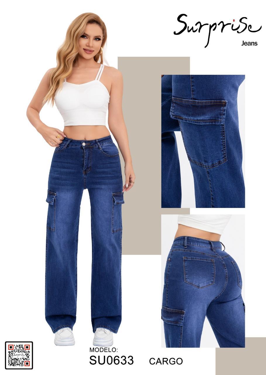 Pantalón cargo SURPRISE mezclilla