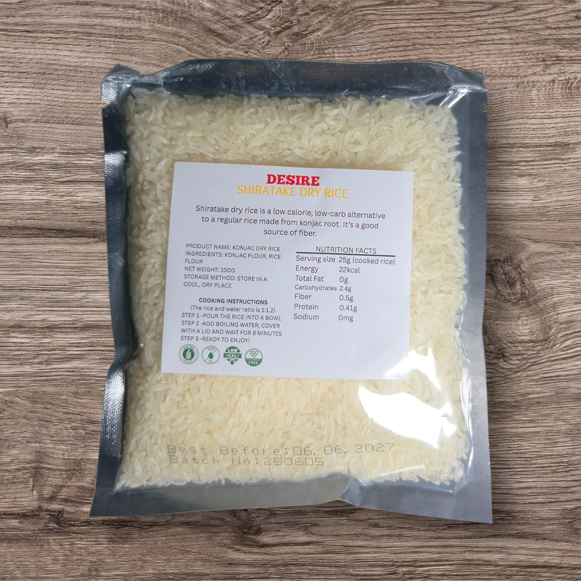 100 GRAMS SHIRATAKE DRY RICE