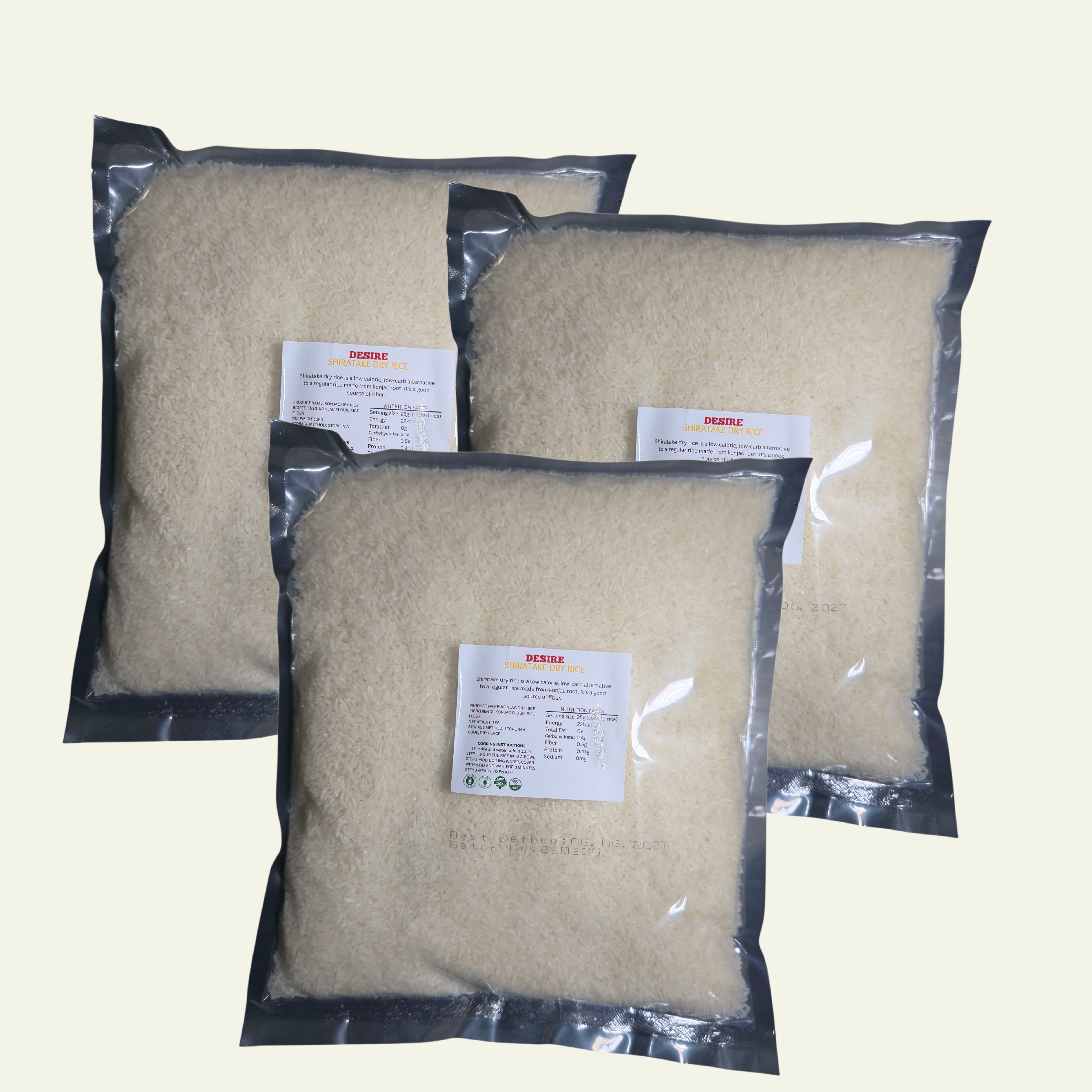 3 KILOS SHIRATAKE DRY RICE