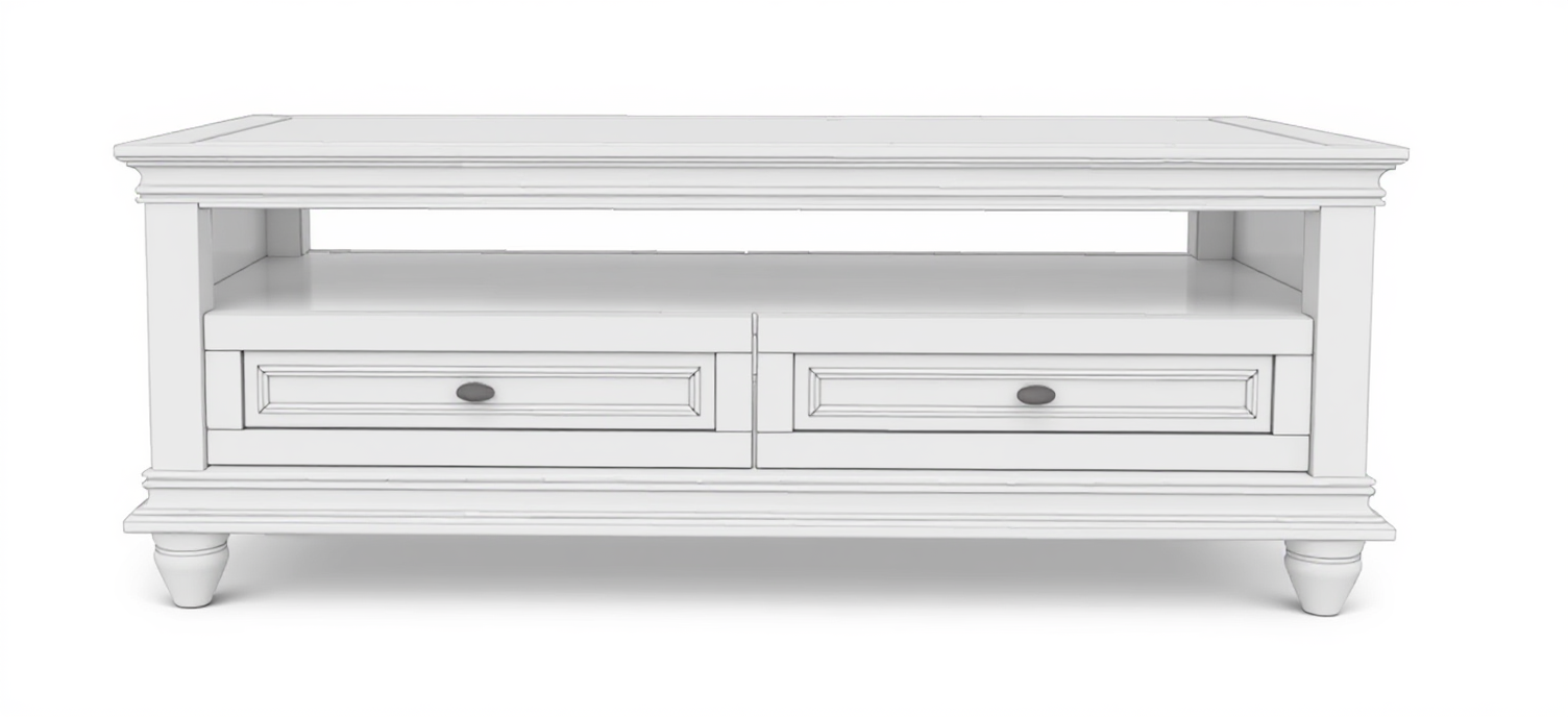 White Wooden Coffee Table