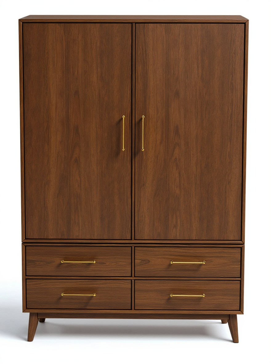 Mid-century Wooden Wardrobe