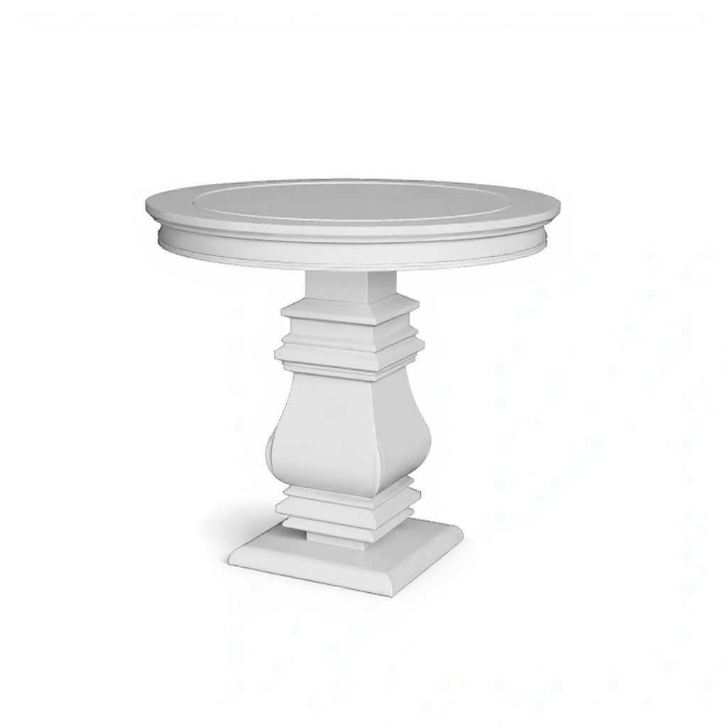 Round White Pedestal Table
