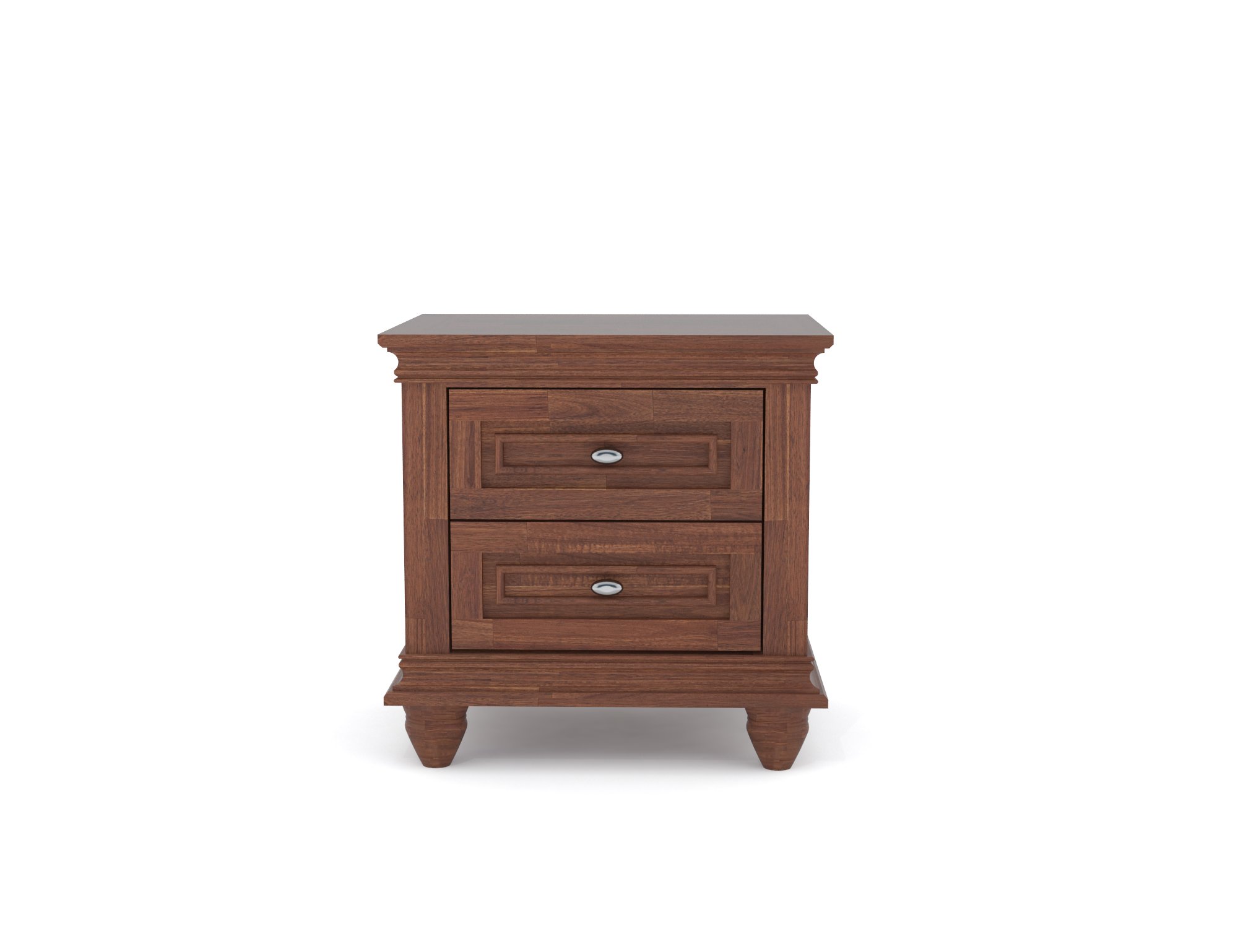 Wooden two-drawer nightstand