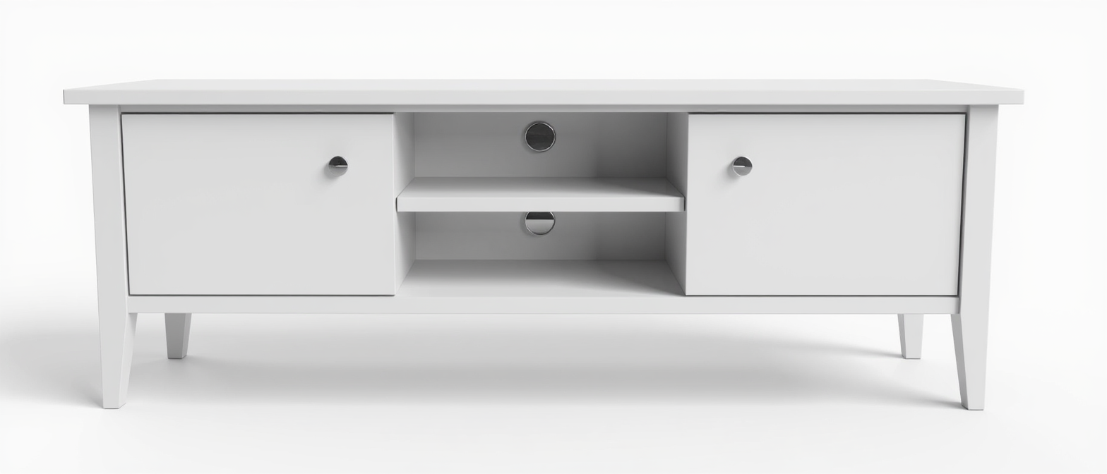 Modern White TV Stand