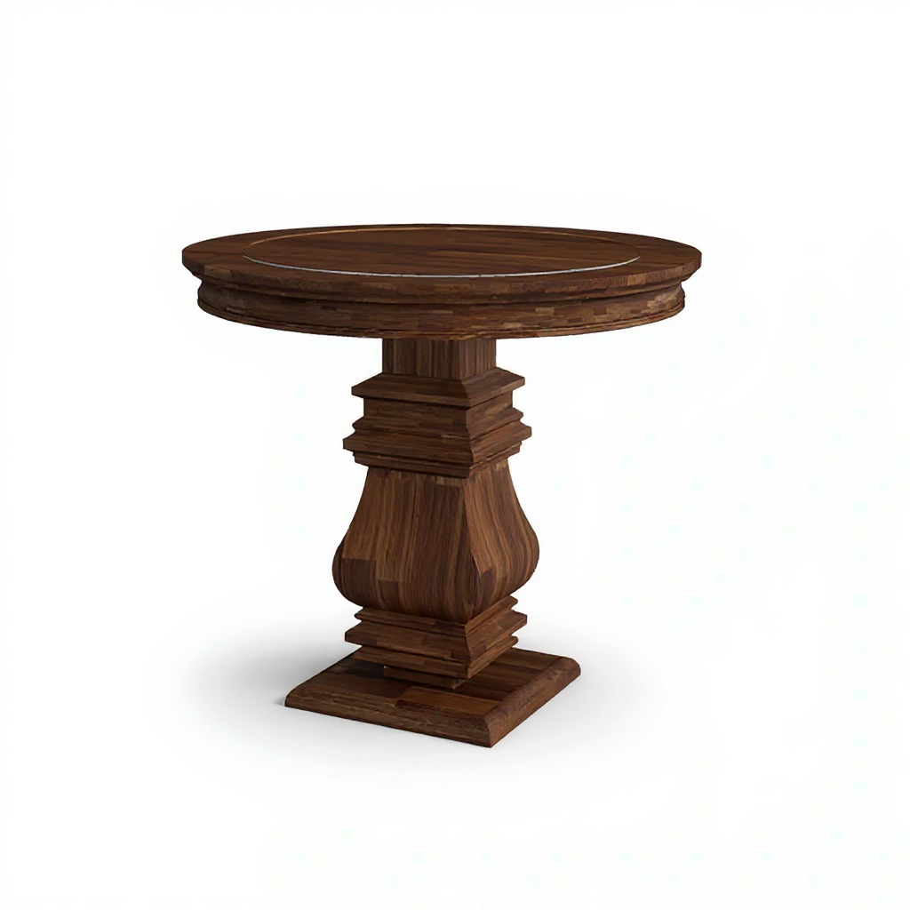 Solid Wood Pedestal Table