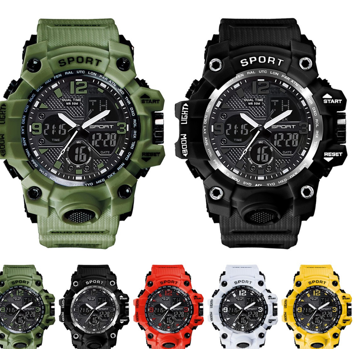 Multi-Color Digital Sports Watch