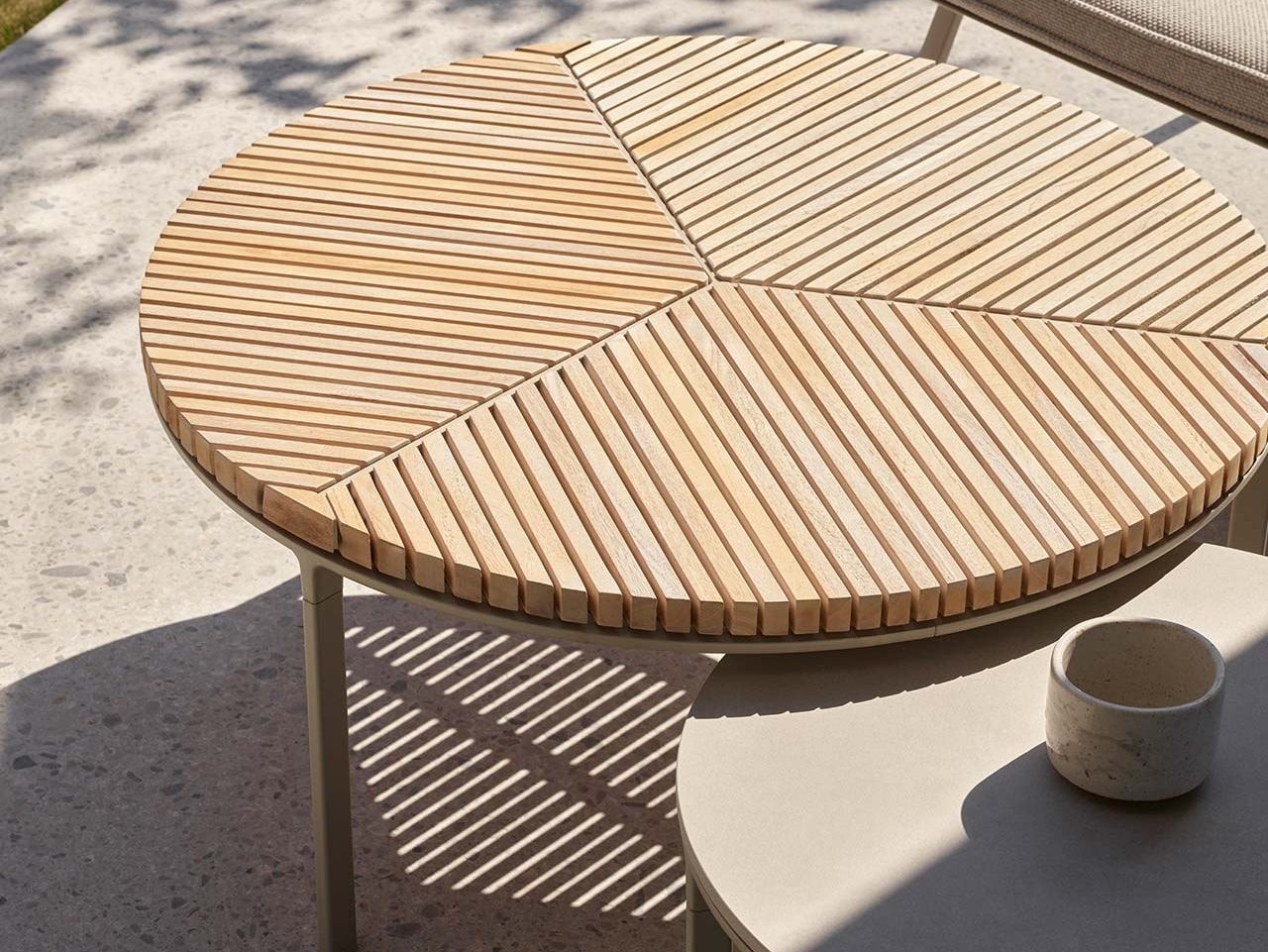 Round Wooden Outdoor Table
