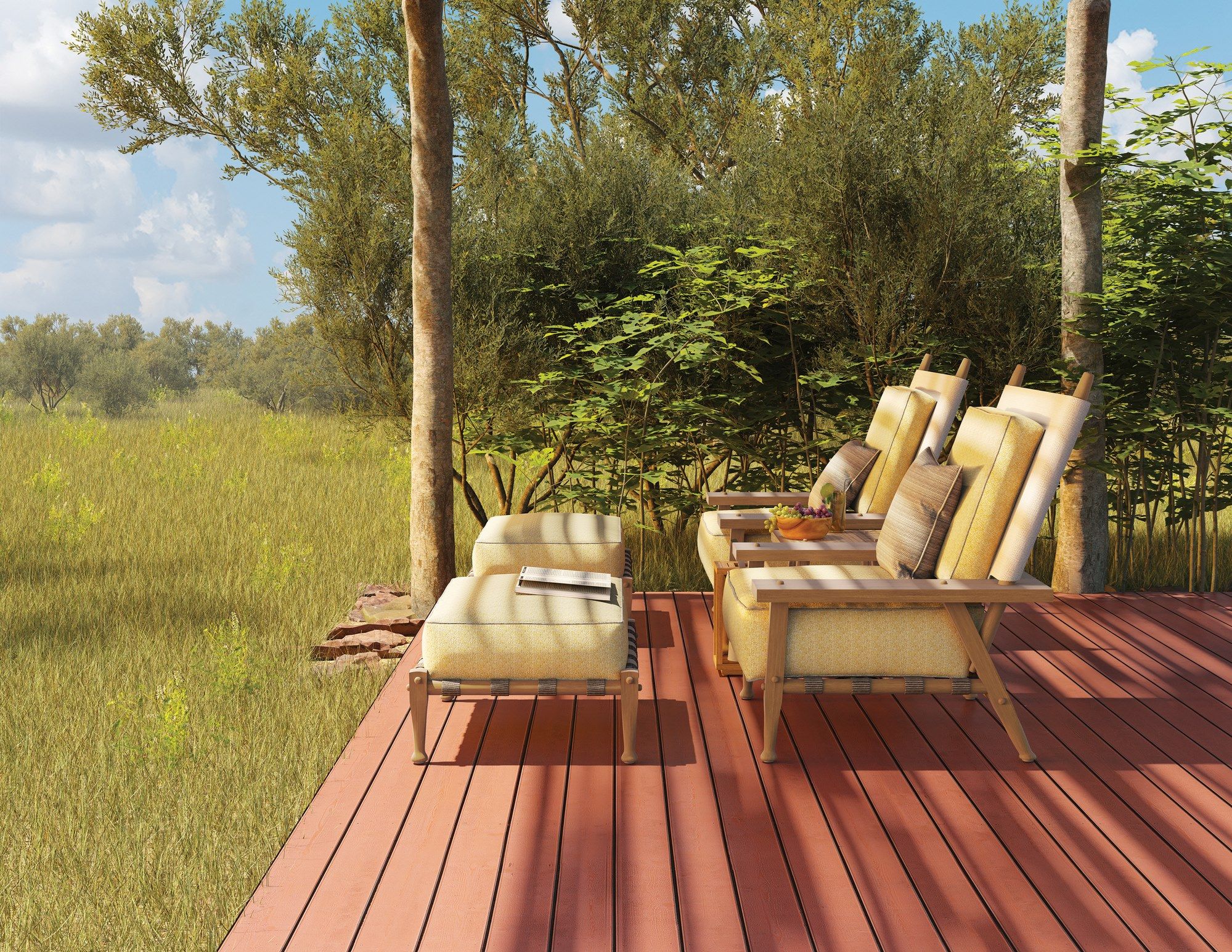 Outdoor Patio Lounge Chair Set