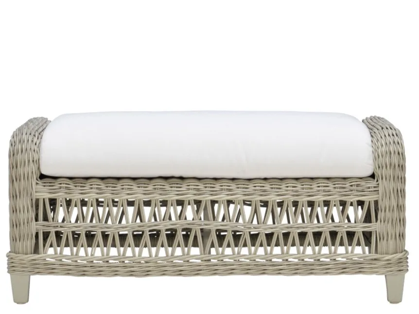 Wicker Bench with Cushion