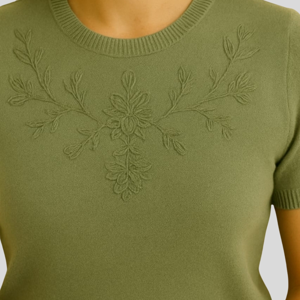 Pattern Knitted T Shirt