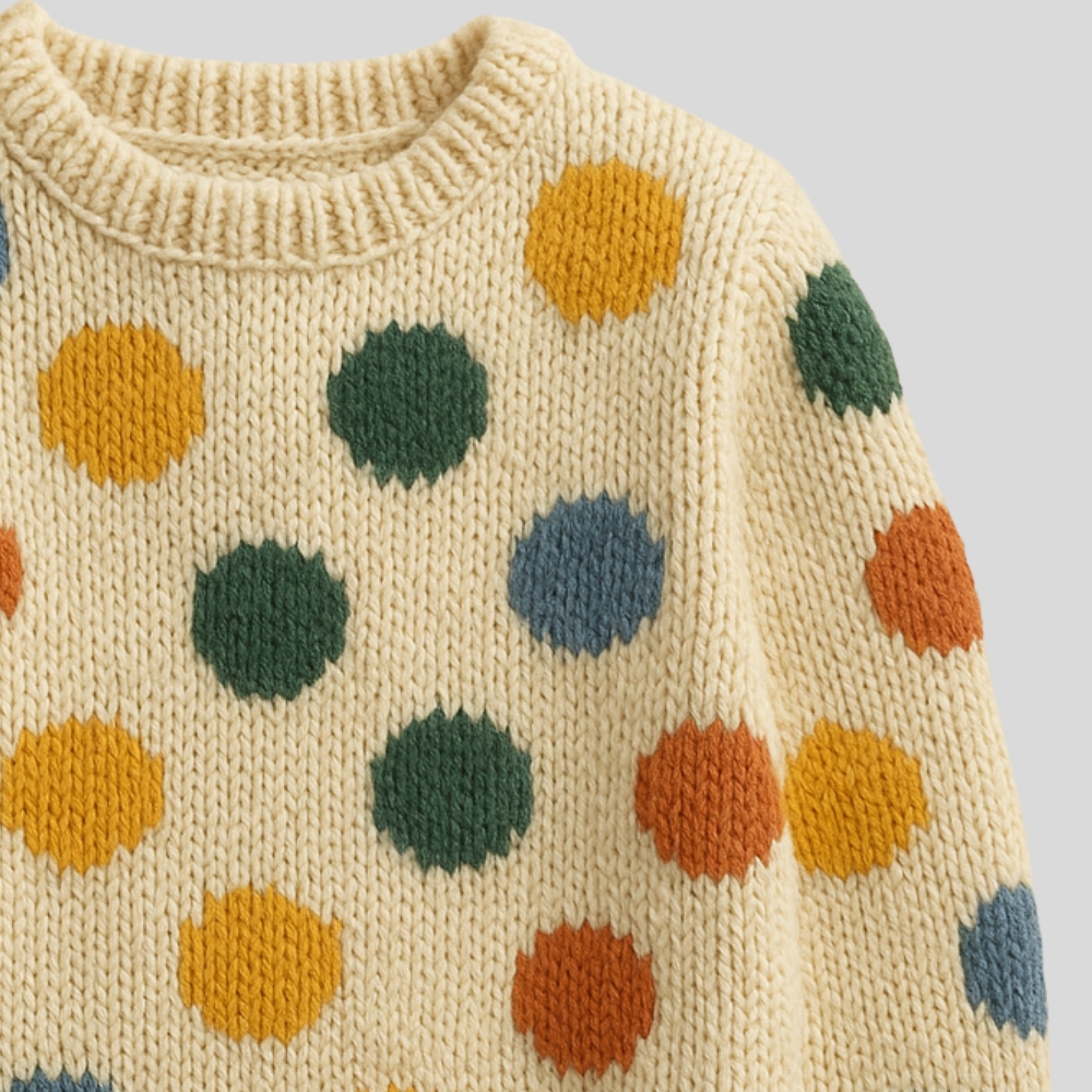 Polka Dot Knit Sweater