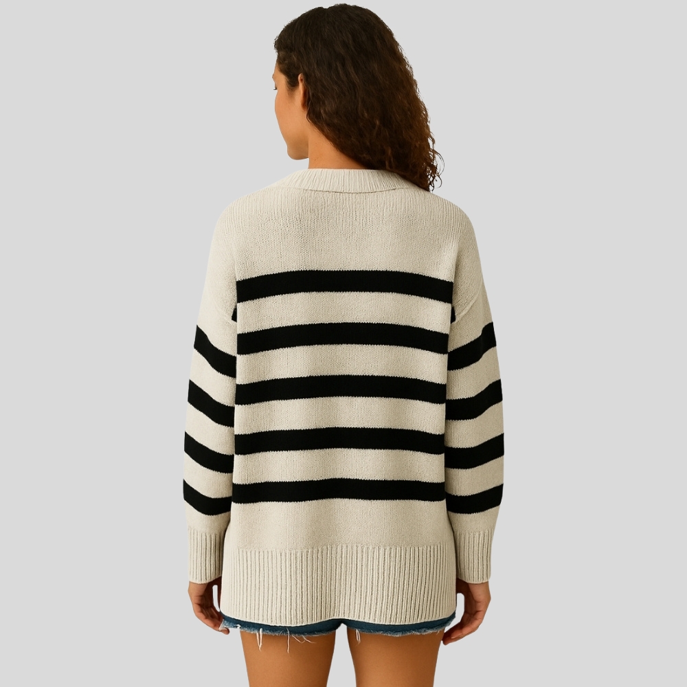 Striped Baggy Knit Sweater