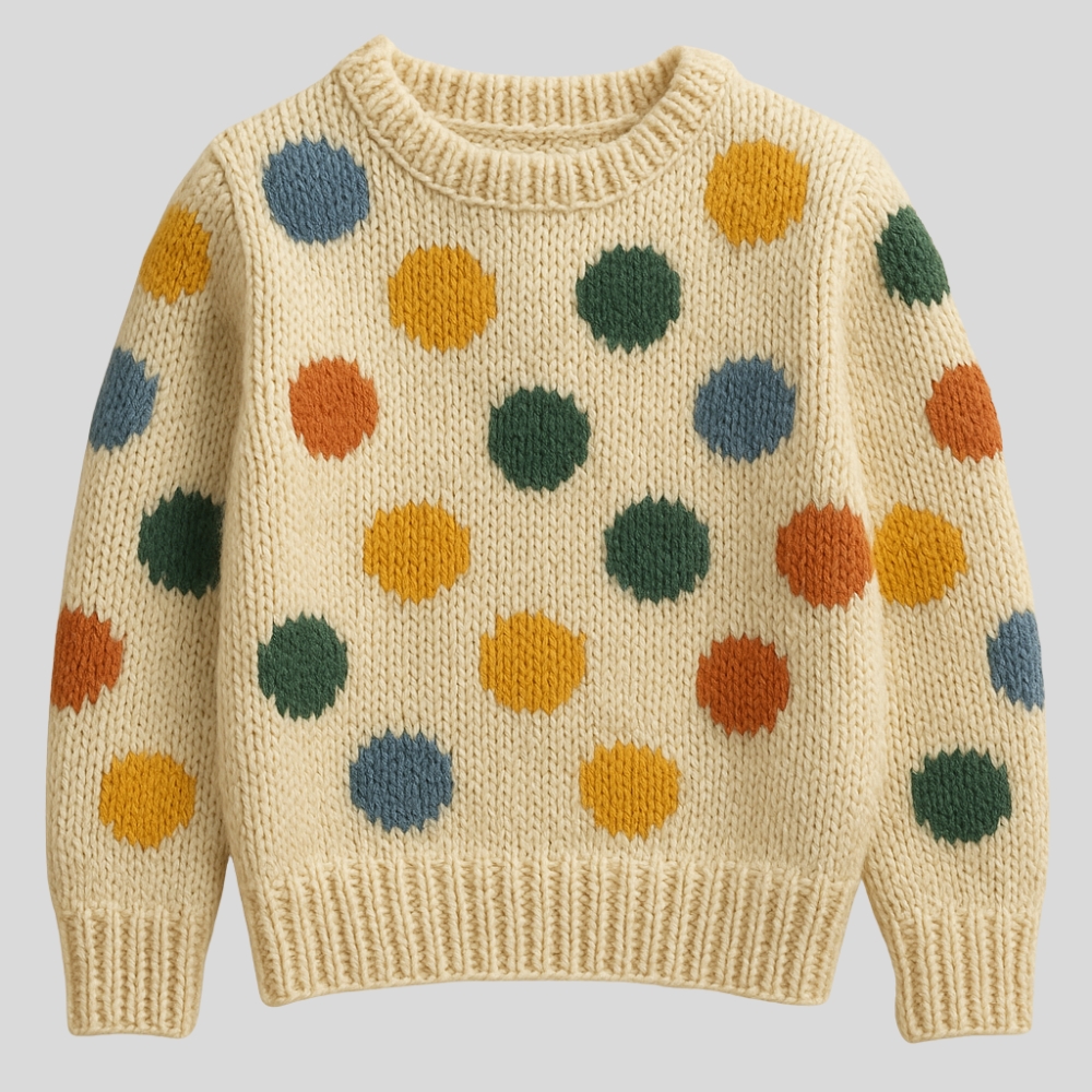 Polka Dot Knit Sweater
