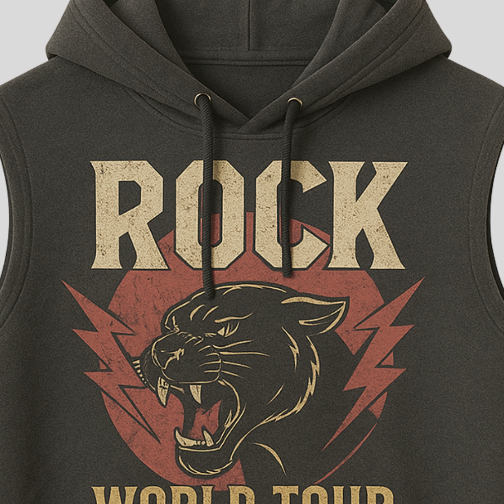 Sleeveless Graphic Hoodie