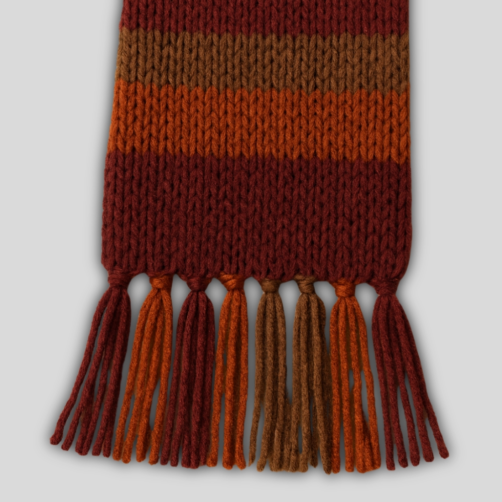 Striped Knit Scarf