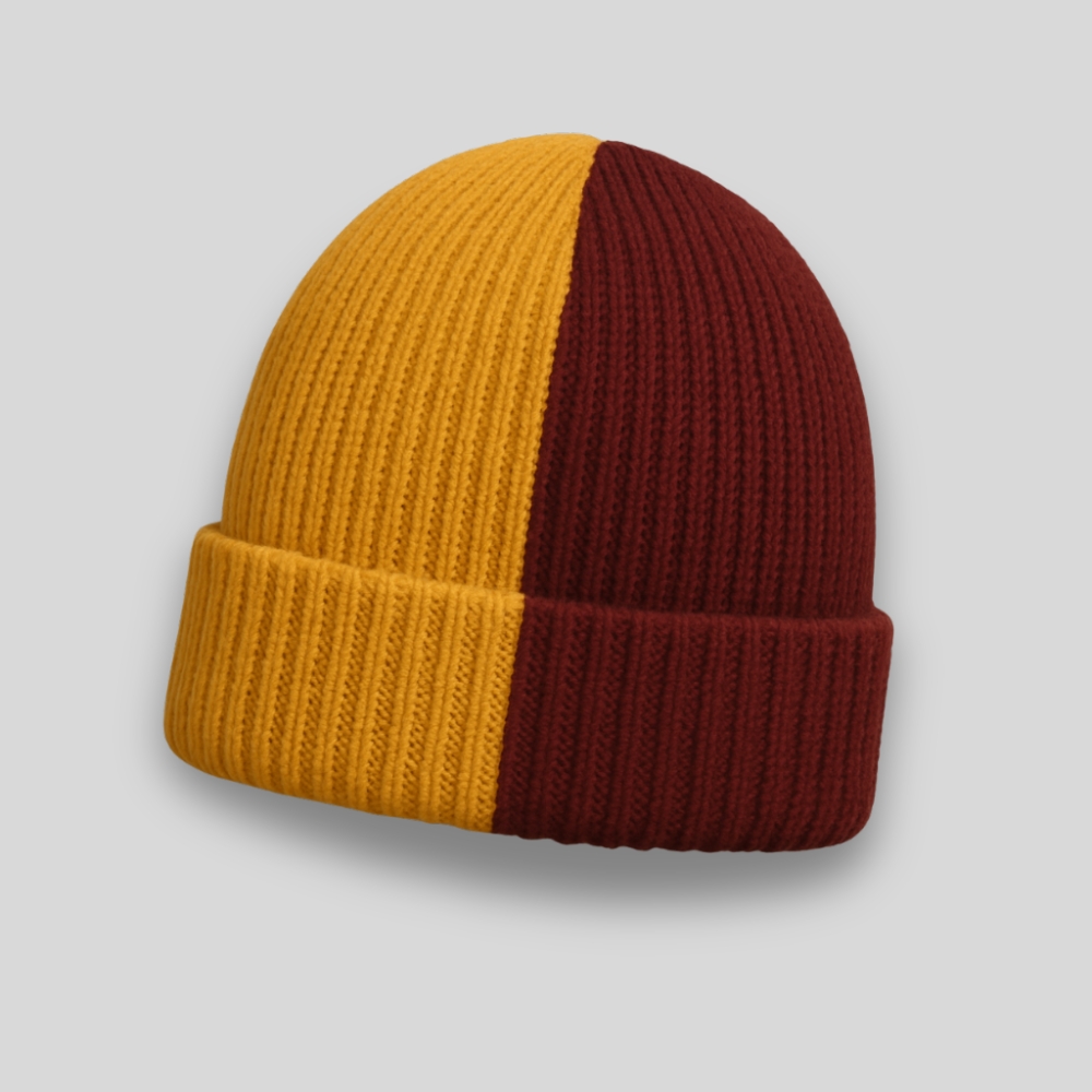 Two-Tone Knit Beanie