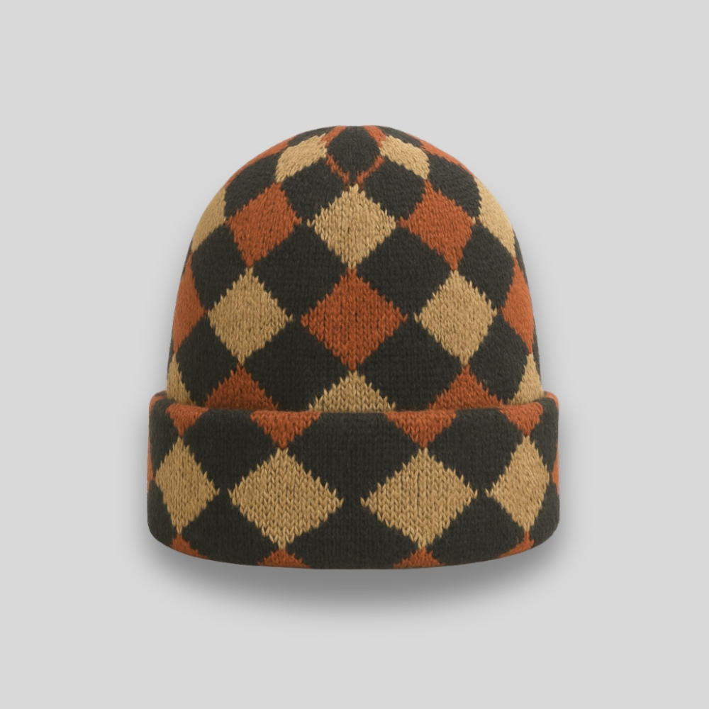 Harlequin Knit Beanie