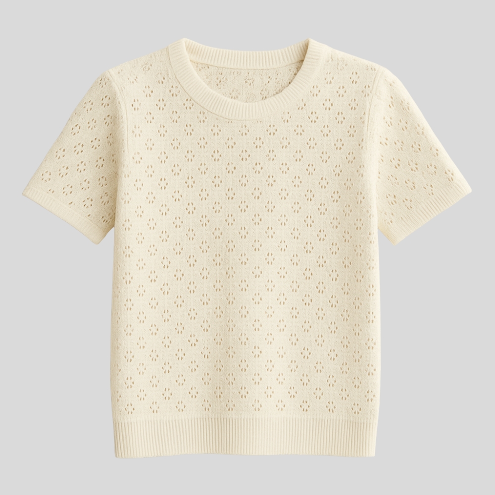 Pointelle T shirt