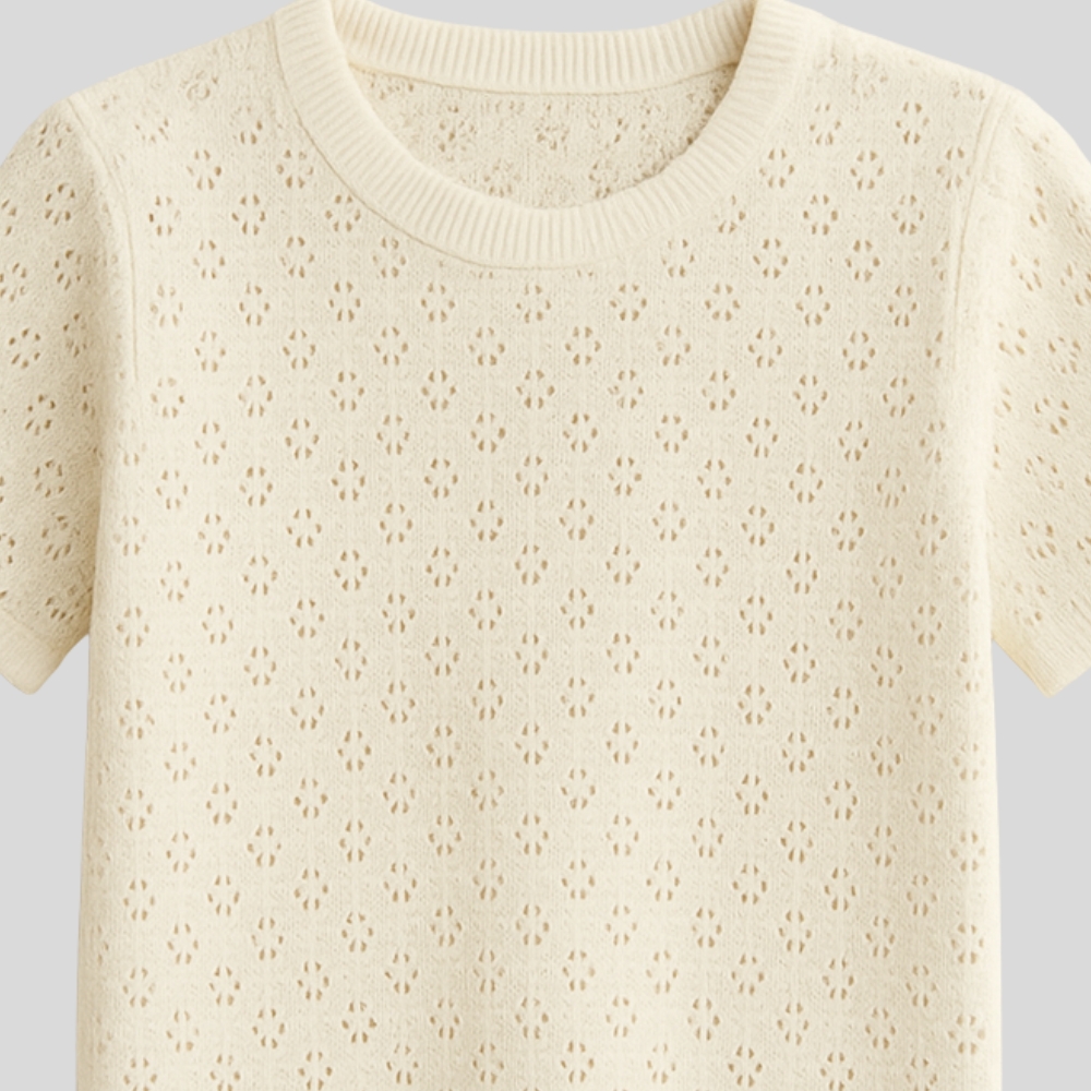 Pointelle T shirt