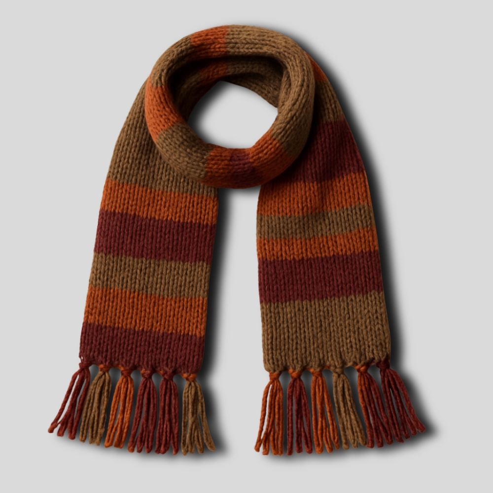 Striped Knit Scarf