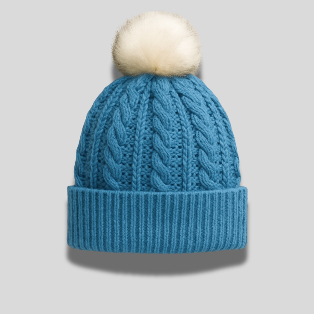 Knit Beanie with Pom Pom