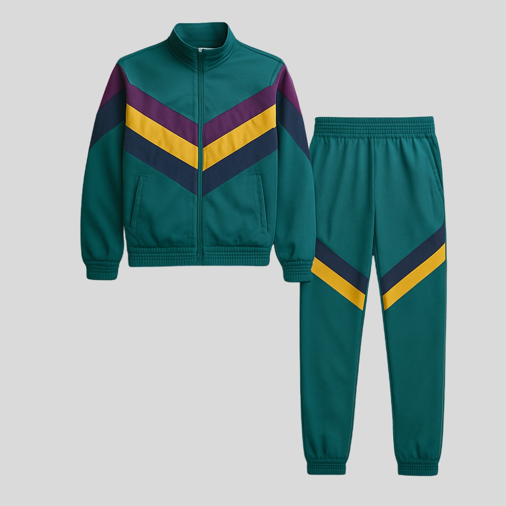 Retro Colorblock Track Suit