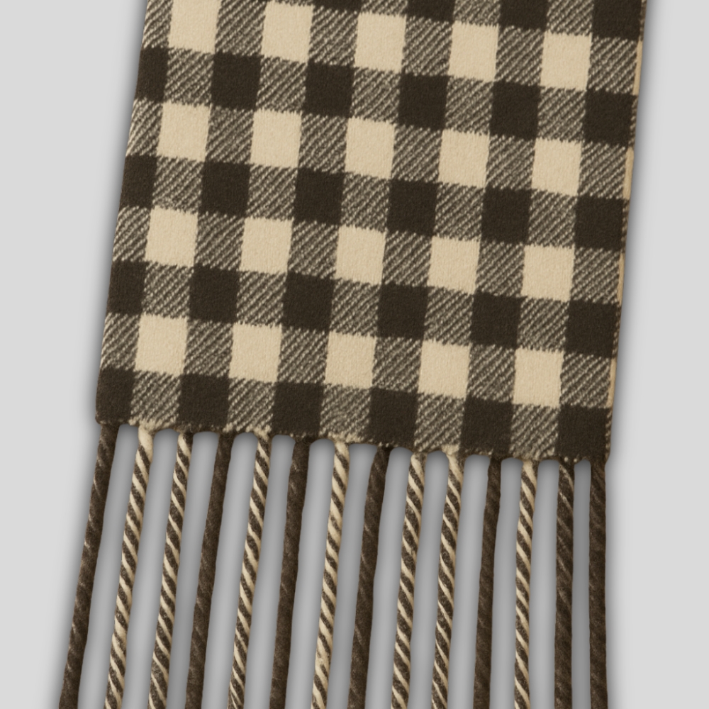 Gingham Wool Scarf