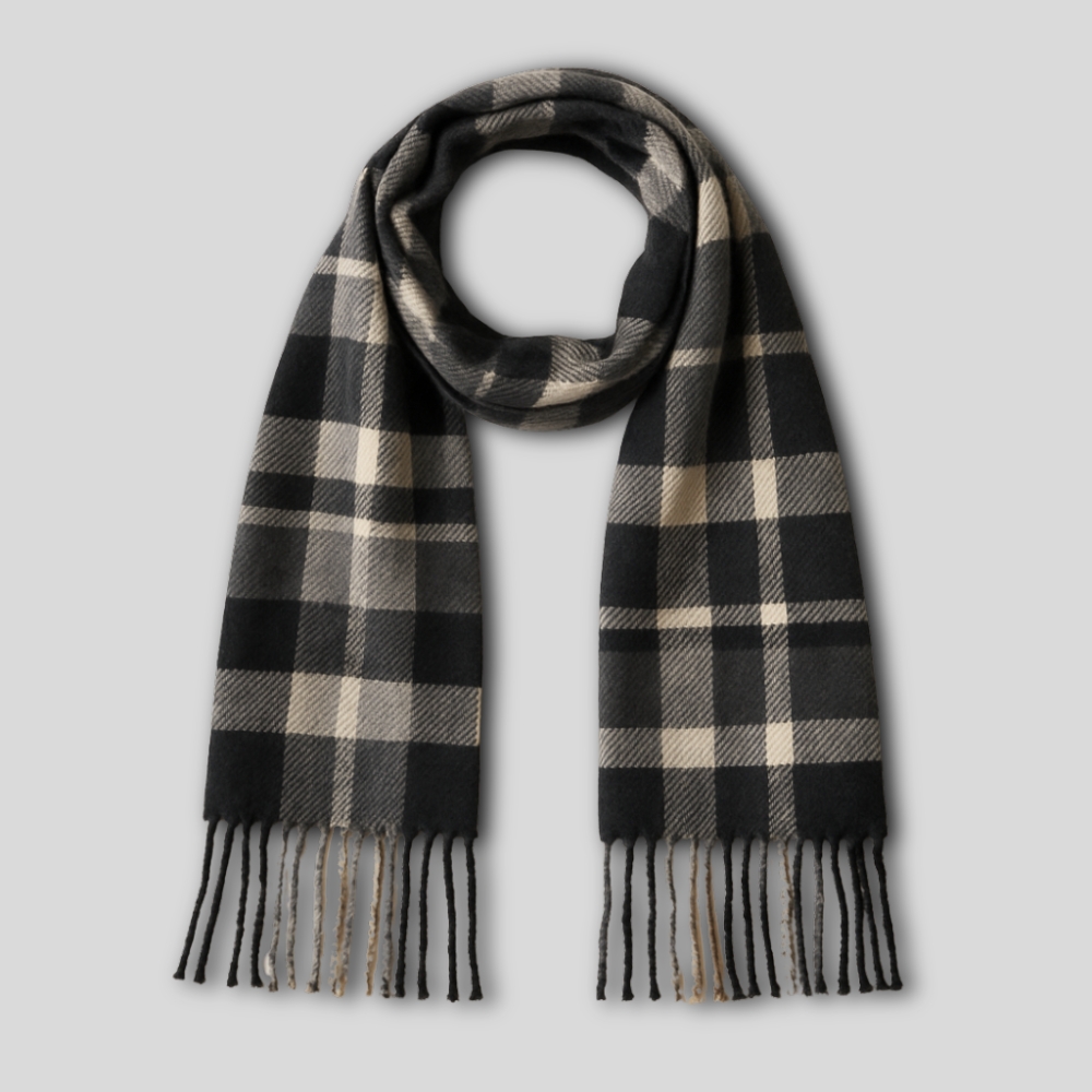 Plaid Wool Scarf