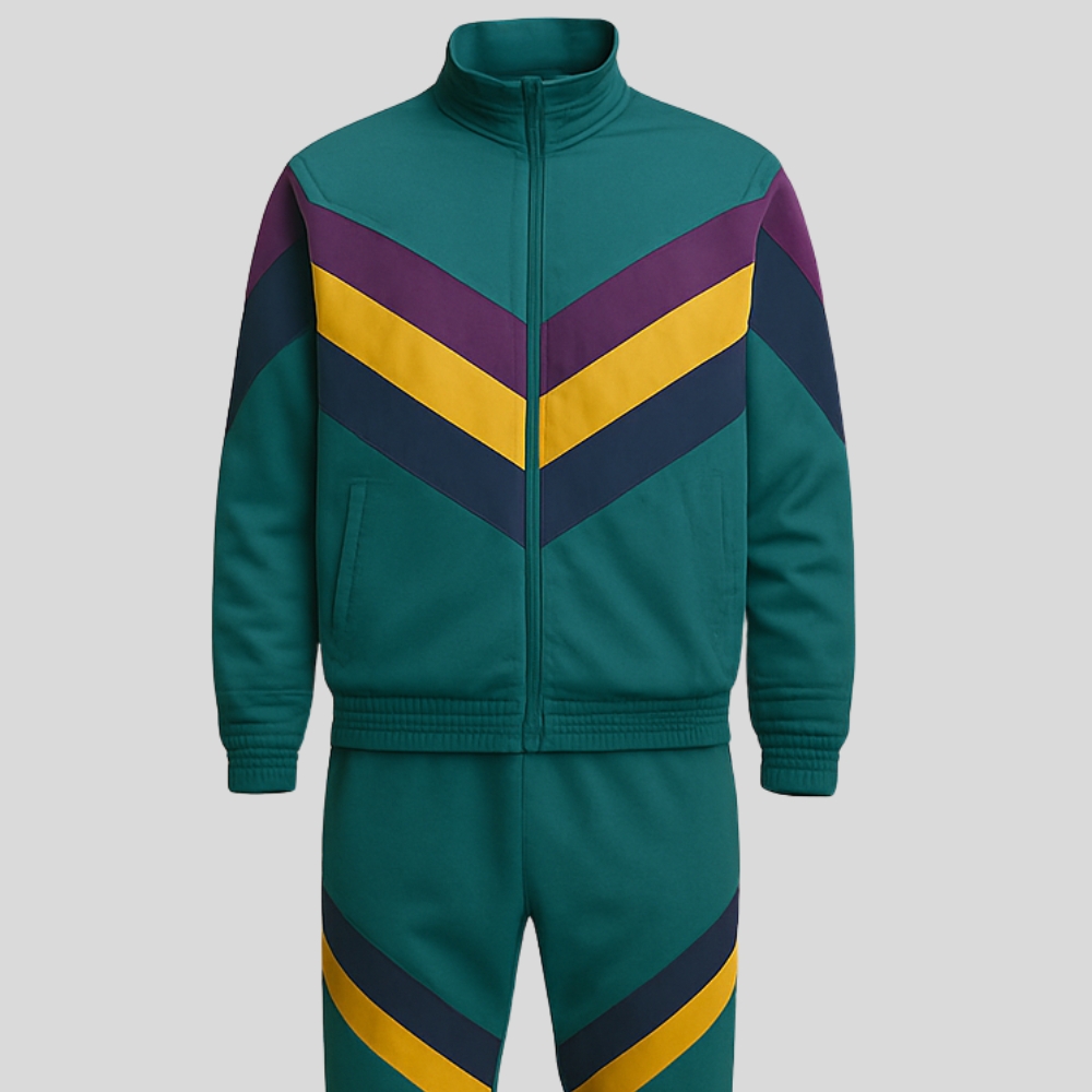 Retro Colorblock Track Suit