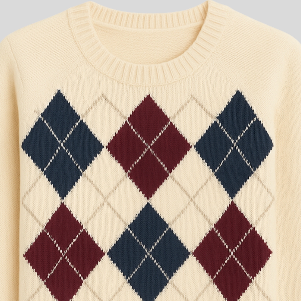 Argyle Knit Sweater
