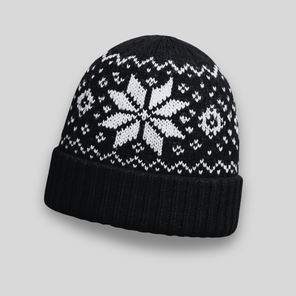 Nordic Snowflake Knitted Beanie