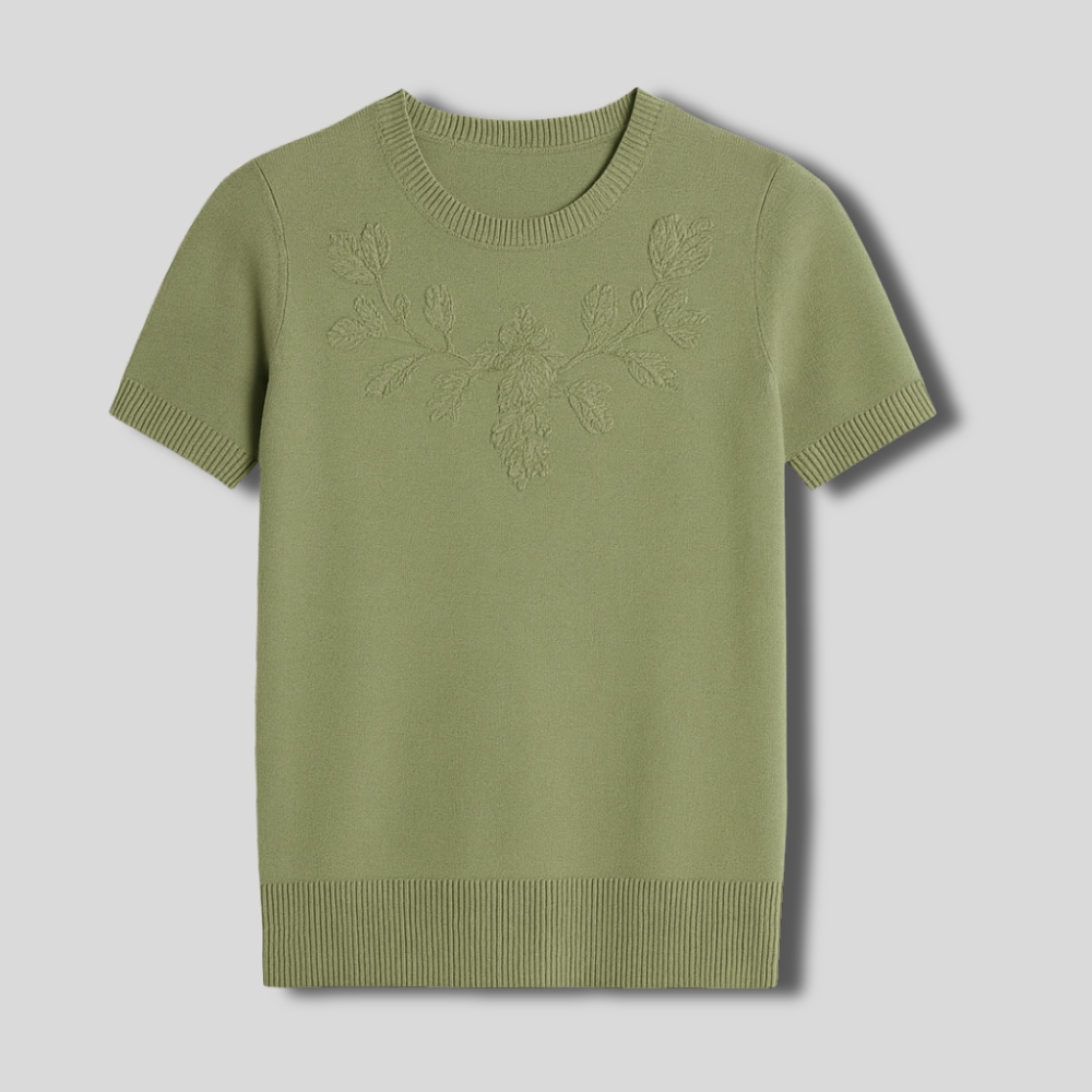 Pattern Knitted T Shirt