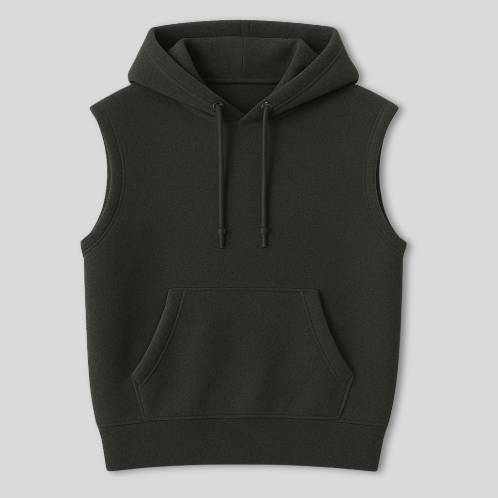 Plain Sleeveless Hoodie