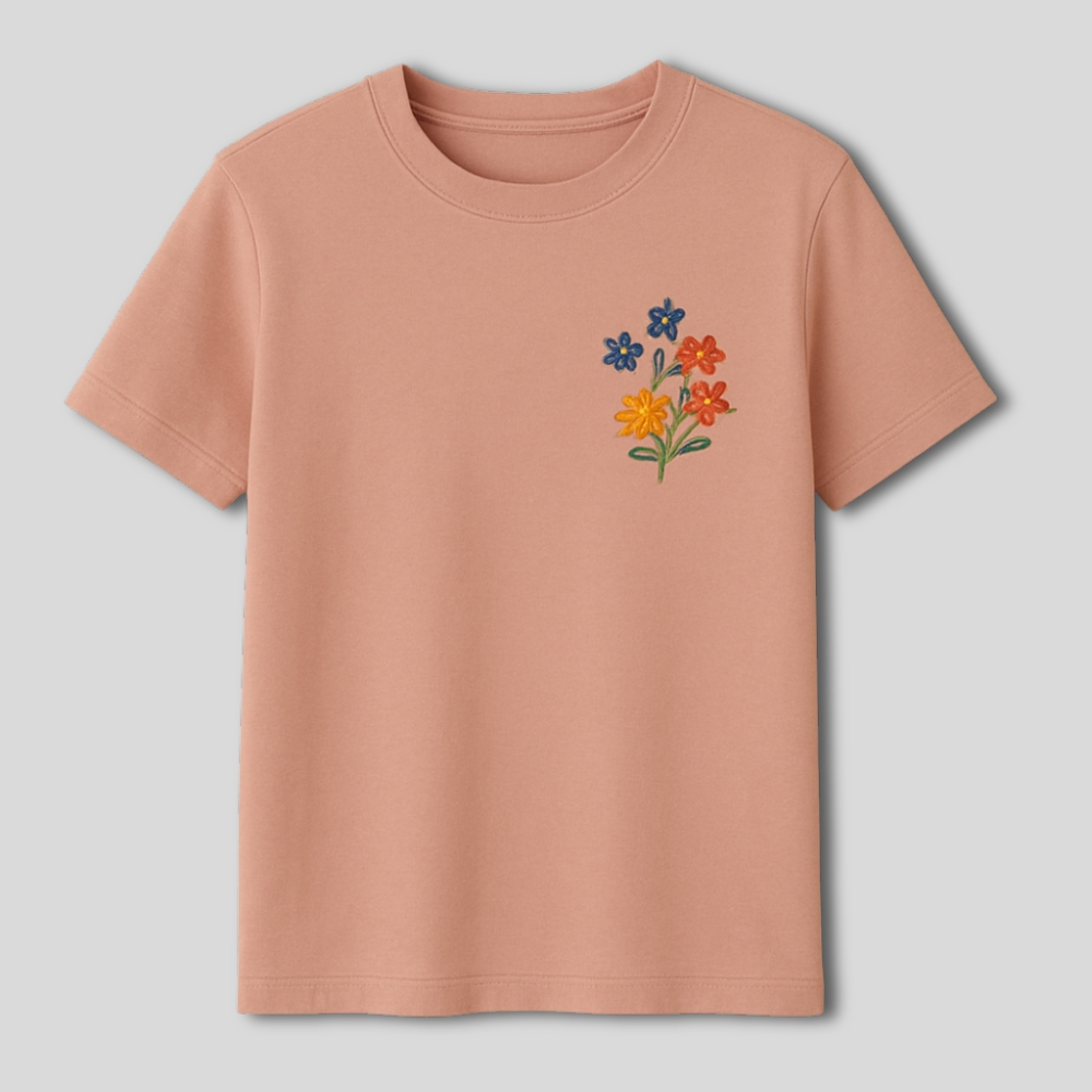 Floral Embroidered T-Shirt