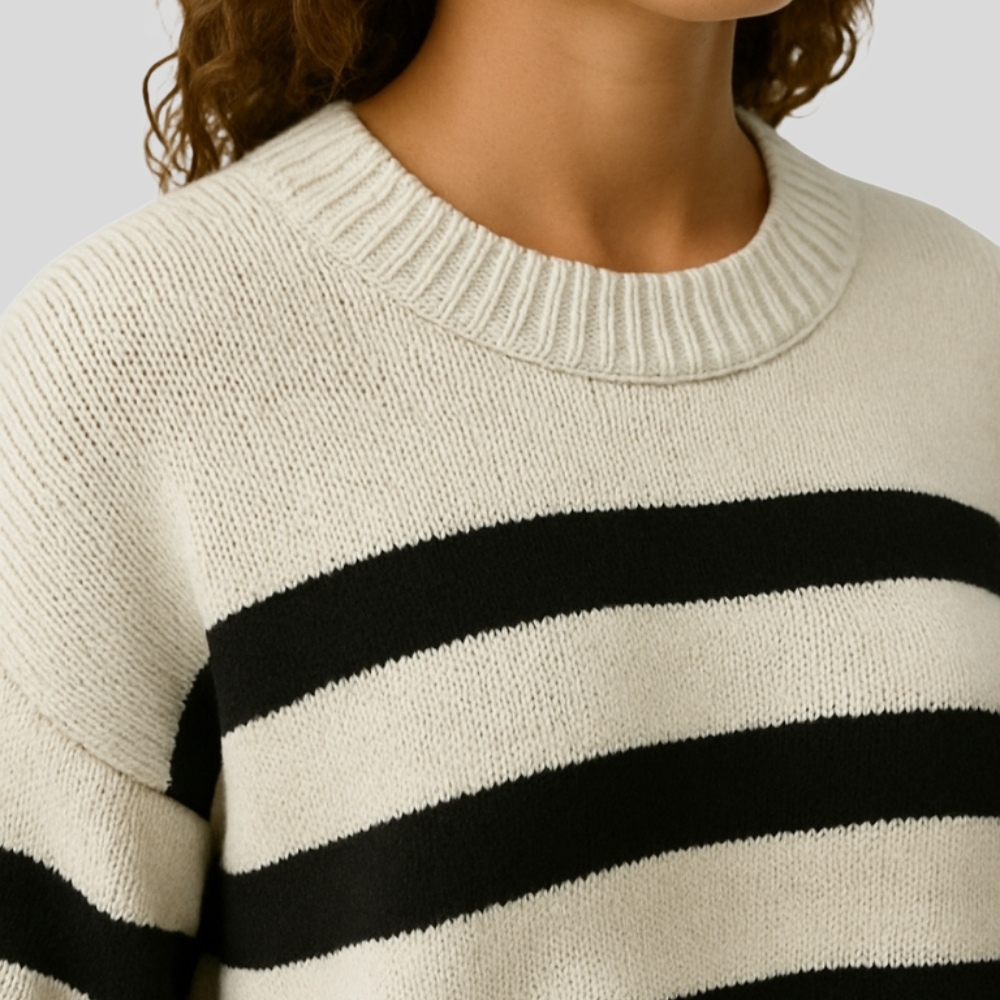 Striped Baggy Knit Sweater
