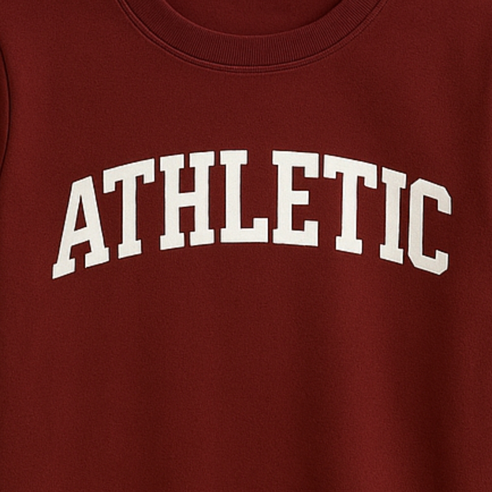 ATHLETIC Maroon T-Shirt and Shorts Set