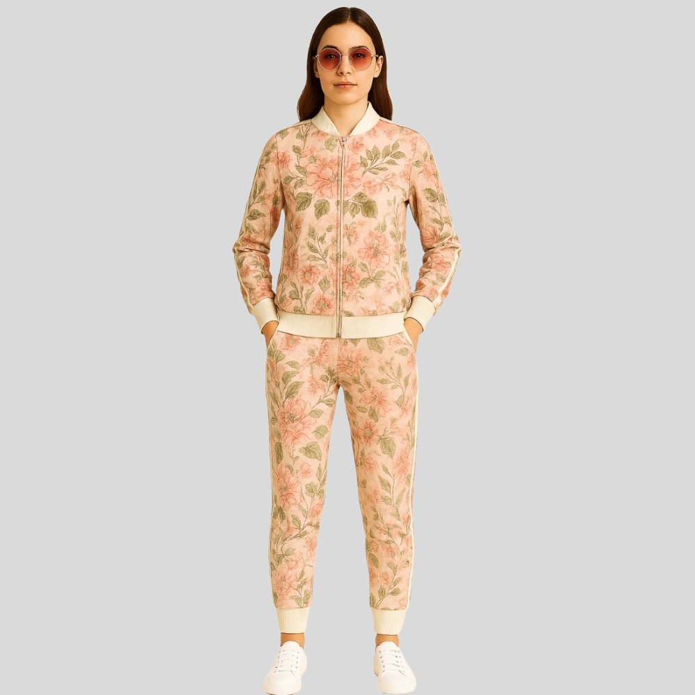 Floral Print Tracksuit Set