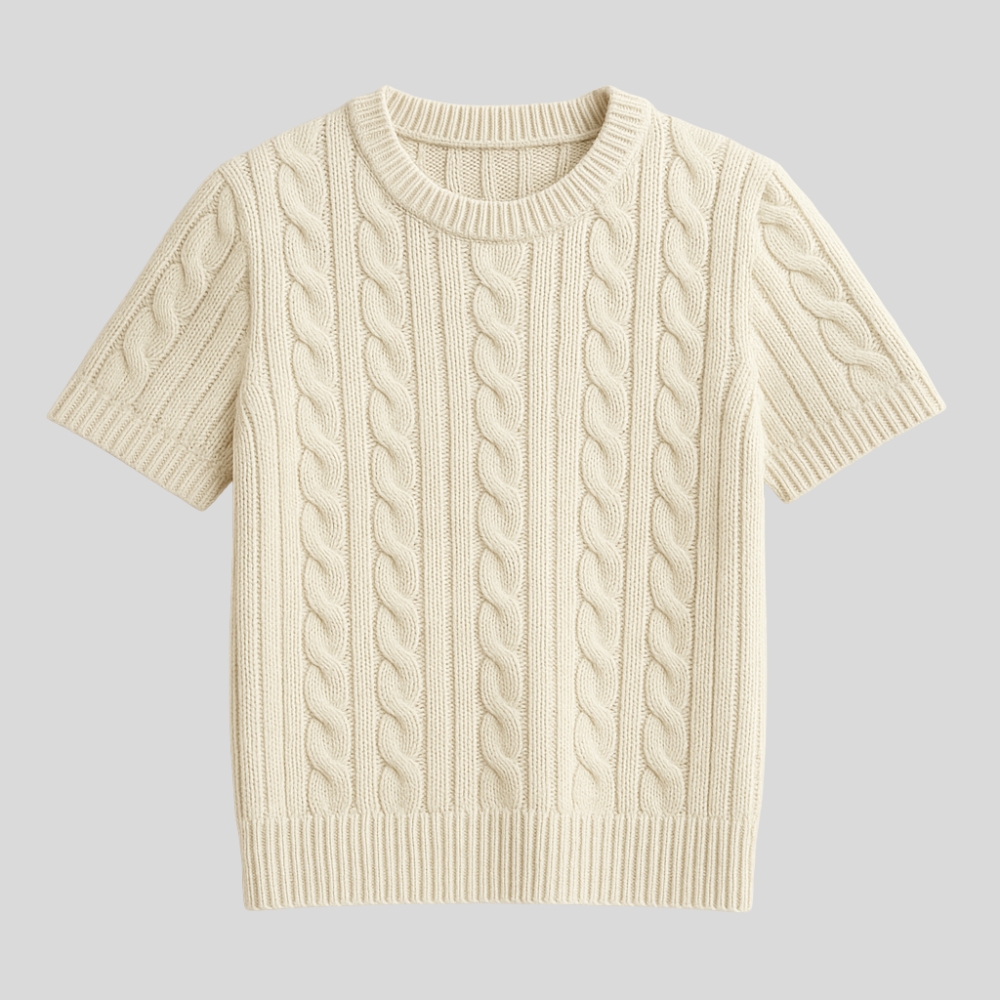 Cable Knit T Shirt