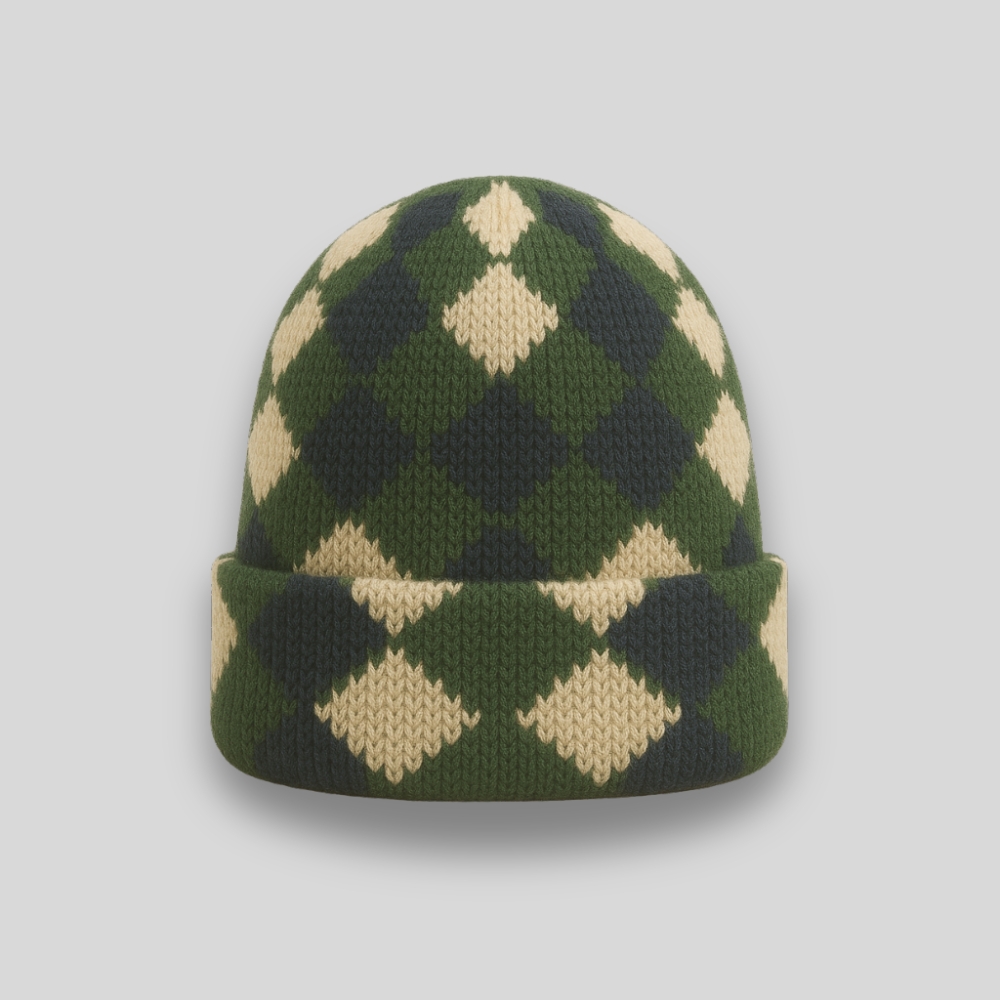 Harlequin Knit Beanie