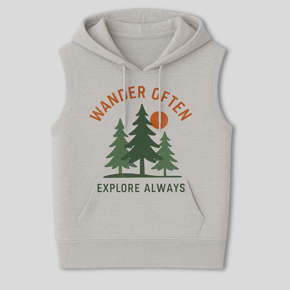 Sleeveless Graphic Hoodie